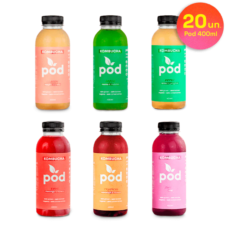 POD KOMBUCHA LIMÃO E GENGIBRE 400ml